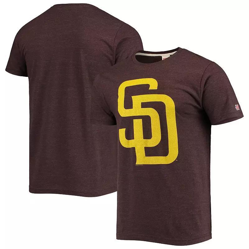 Men's Homage Brown San Diego Padres Hand Drawn Logo Tri-Blend T-Shirt,  Product Image