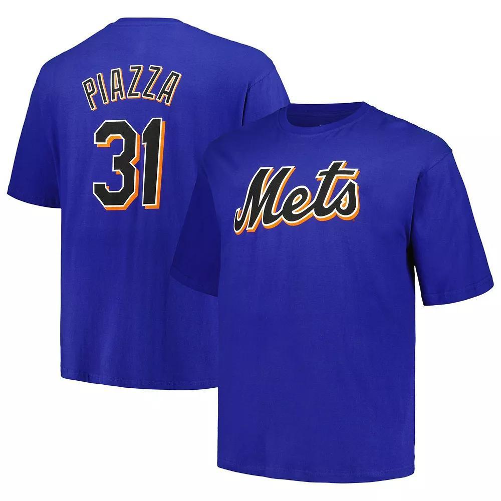 Men's Profile Mike Piazza Royal New York Mets Big & Tall Cooperstown Collection Player Name & Number T-Shirt, Size: XLT, Blue Product Image
