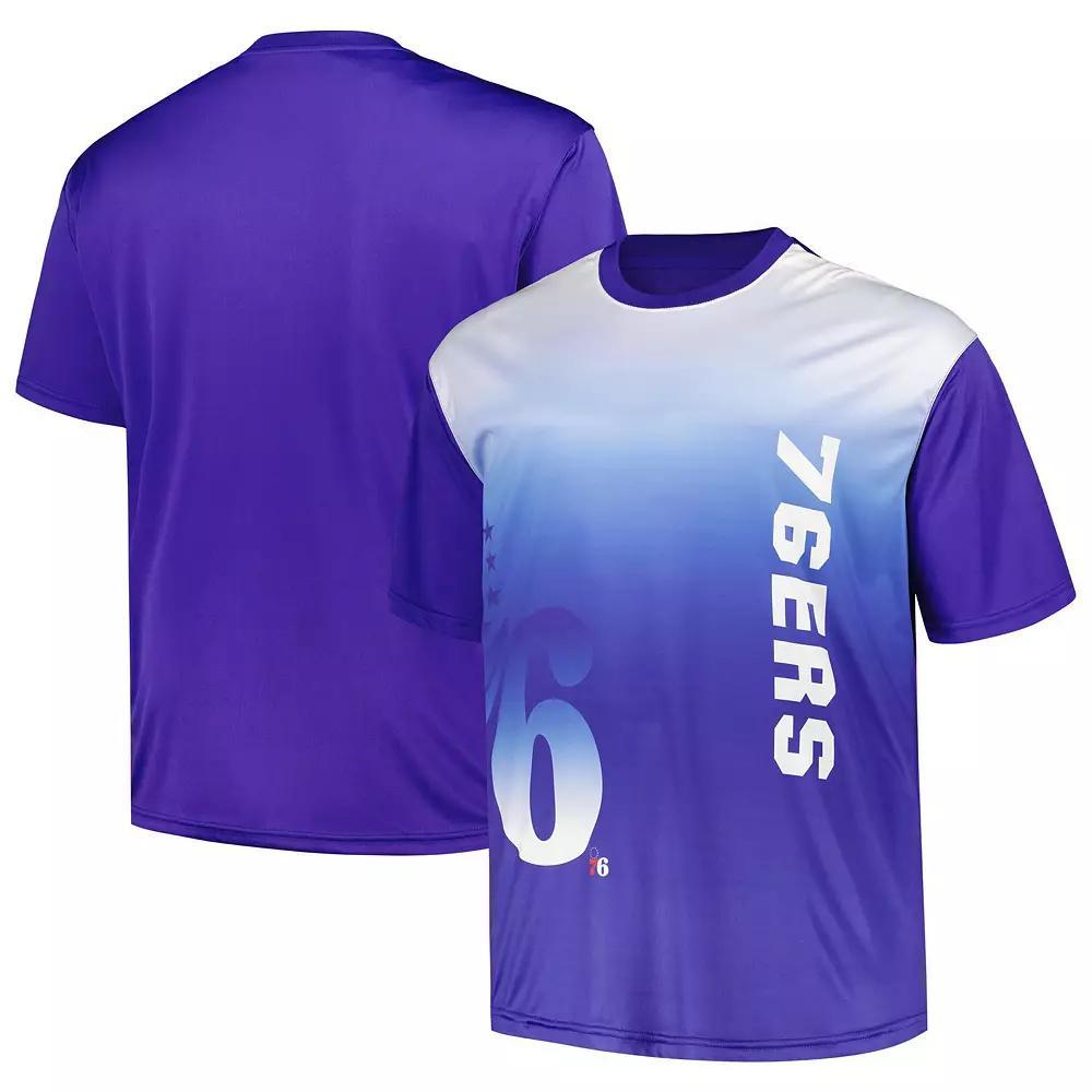 Men's Royal Philadelphia 76ers Big & Tall Sublimated T-Shirt,  Product Image