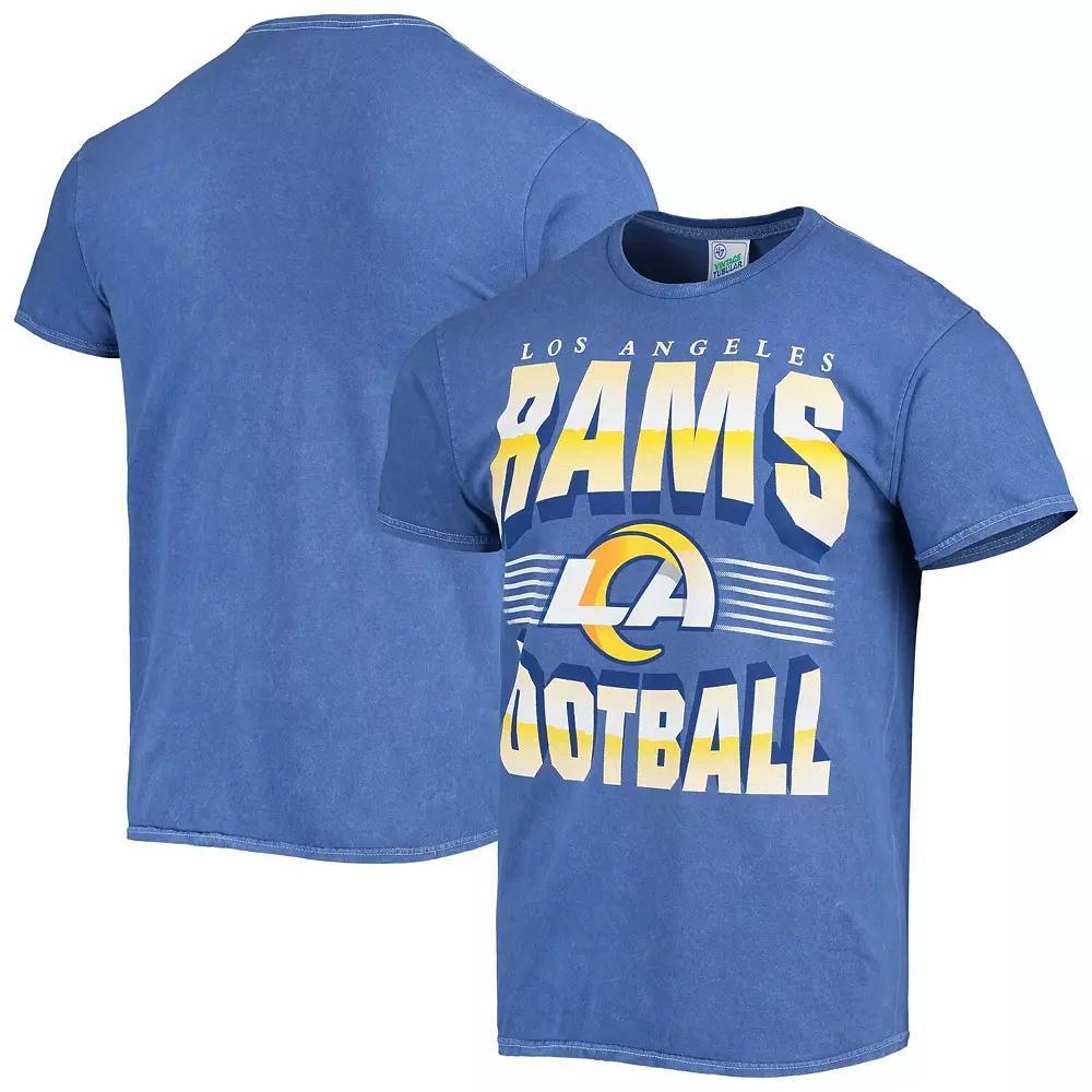 Men's '47 Royal Los Angeles Rams Rocker Vintage Tubular T-Shirt, Size: Medium, Blue Product Image