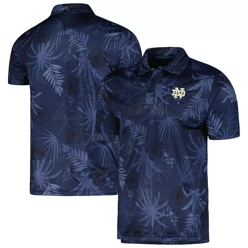 Men's Colosseum Navy Notre Dame Fighting Irish Palms Team Polo,  Product Image