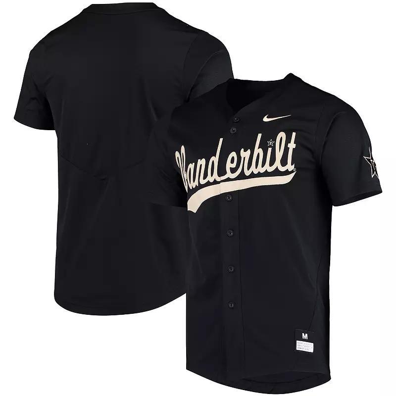 Mens Nike Vanderbilt Commodores Vapor Untouchable Elite Replica Full-Button Baseball Jersey Product Image