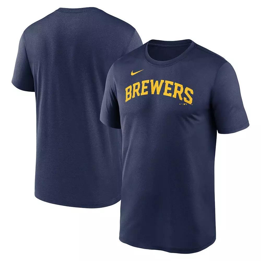 Men's Nike Navy Milwaukee Brewers Fuse Legend T-Shirt,  Product Image