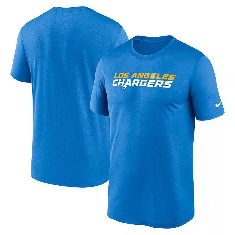 Men's Nike Powder Blue Los Angeles Chargers Primetime Legend Wordmark Performance T-Shirt, Size: 2XL, Light Product Image