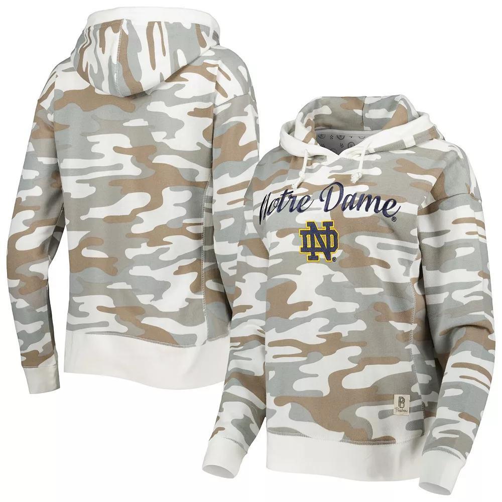 Women's Pressbox Camo Notre Dame Fighting Irish San Pablo Pullover Hoodie, Size: Small, Green Product Image