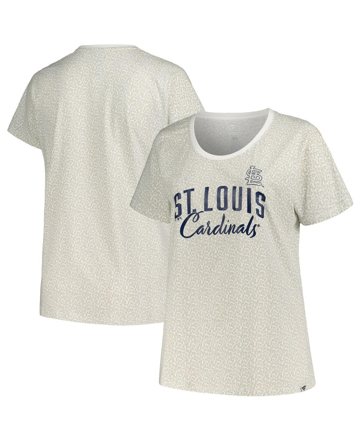 Womens Profile St. Louis Cardinals Plus Size Leopard T-Shirt Product Image