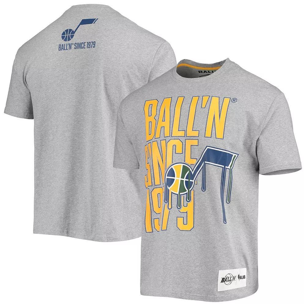Men's BALL'N Heathered Gray Utah Jazz Since 1979 T-Shirt, Size: XL, Jaz Grey Product Image
