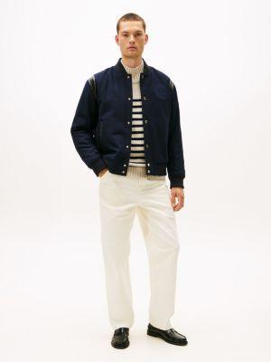 Wool-Blend Letterman Jacket Product Image