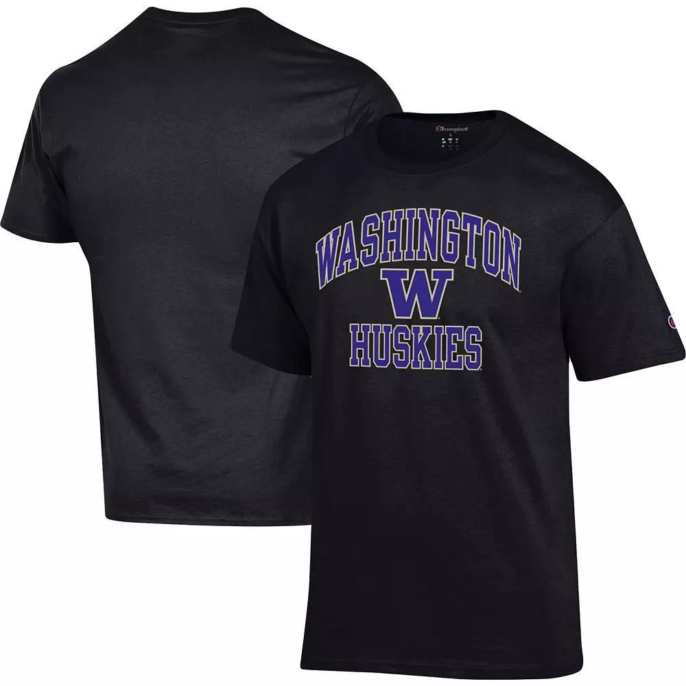 Men's Champion Black Washington Huskies High Motor T-Shirt,  Product Image