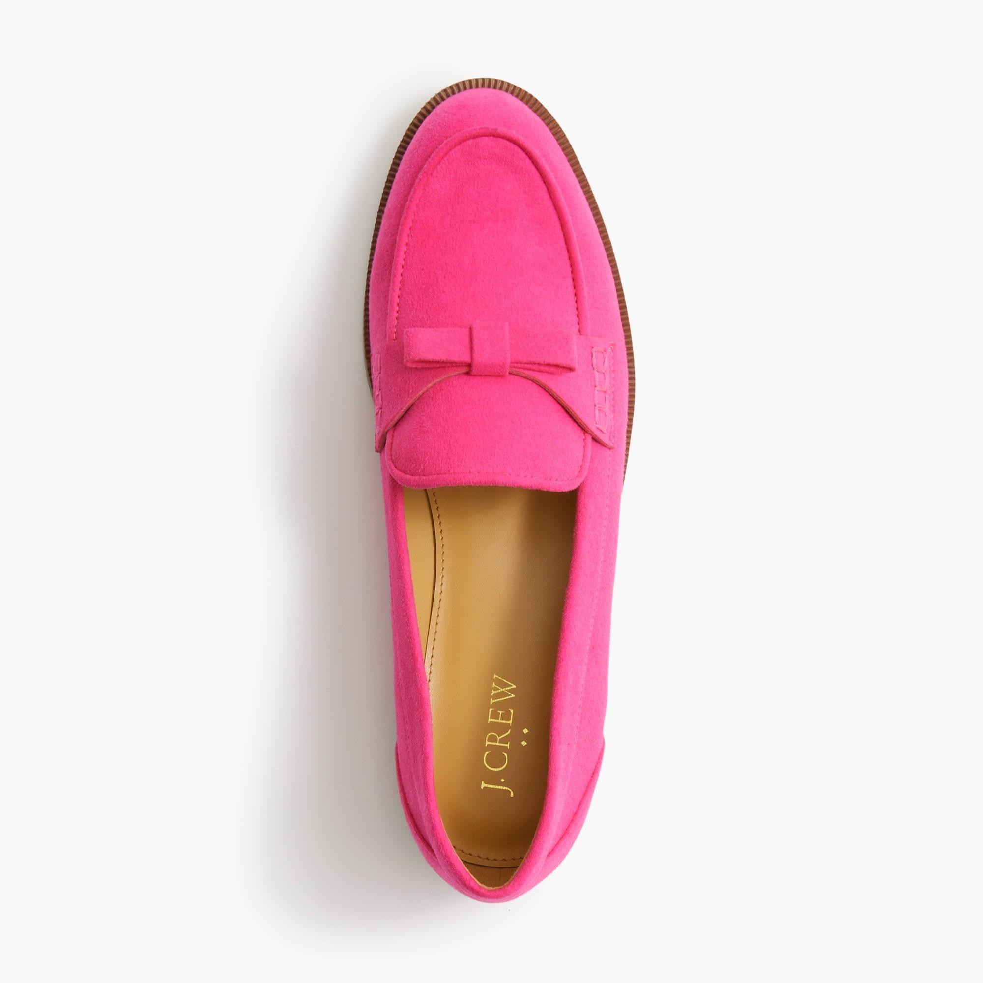 Sueded bow loafers Product Image