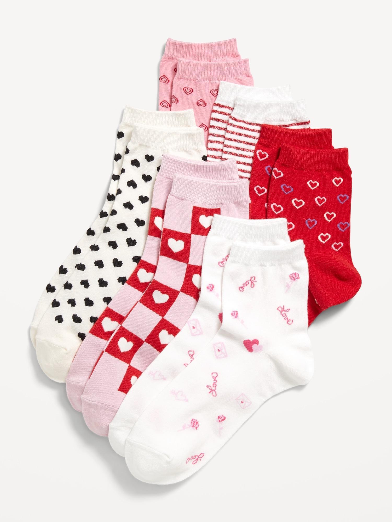 6-Pack Novelty Quarter Crew Socks for Women Product Image