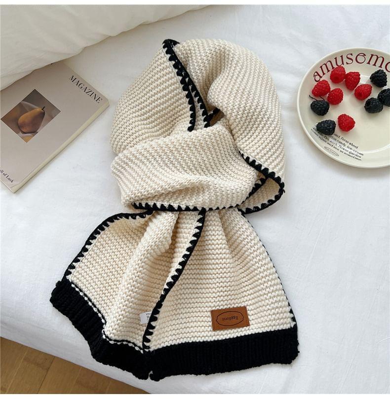 Two-Tone Knit Scarf Product Image