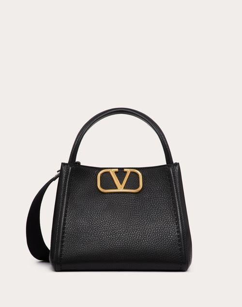 VALENTINO GARAVANI ALLTIME MEDIUM HANDBAG IN GRAINY CALFSKIN Product Image