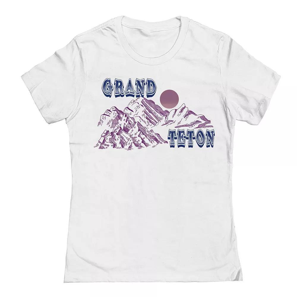 Junior's Grand Teton 1 Womens Graphic Tee, Girl's, Size: XXL, White Product Image