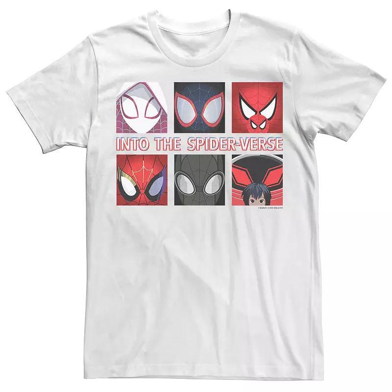 Men's Marvel Into The Spider-Verse Character Panel Boxes Tee,  Product Image