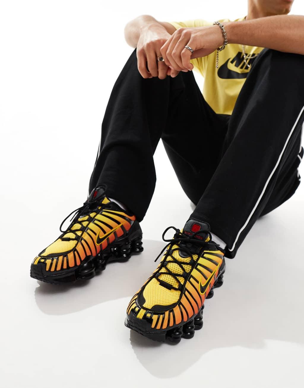 Nike Shox TL sneakers in black and red Product Image