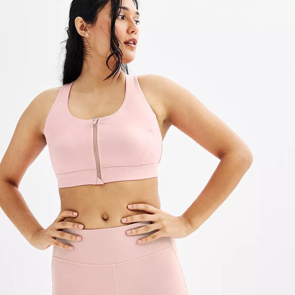 Women's Tek Gear® Ultrastretch Medium Support Sports Bra, Size: Large, Pink Layer Product Image