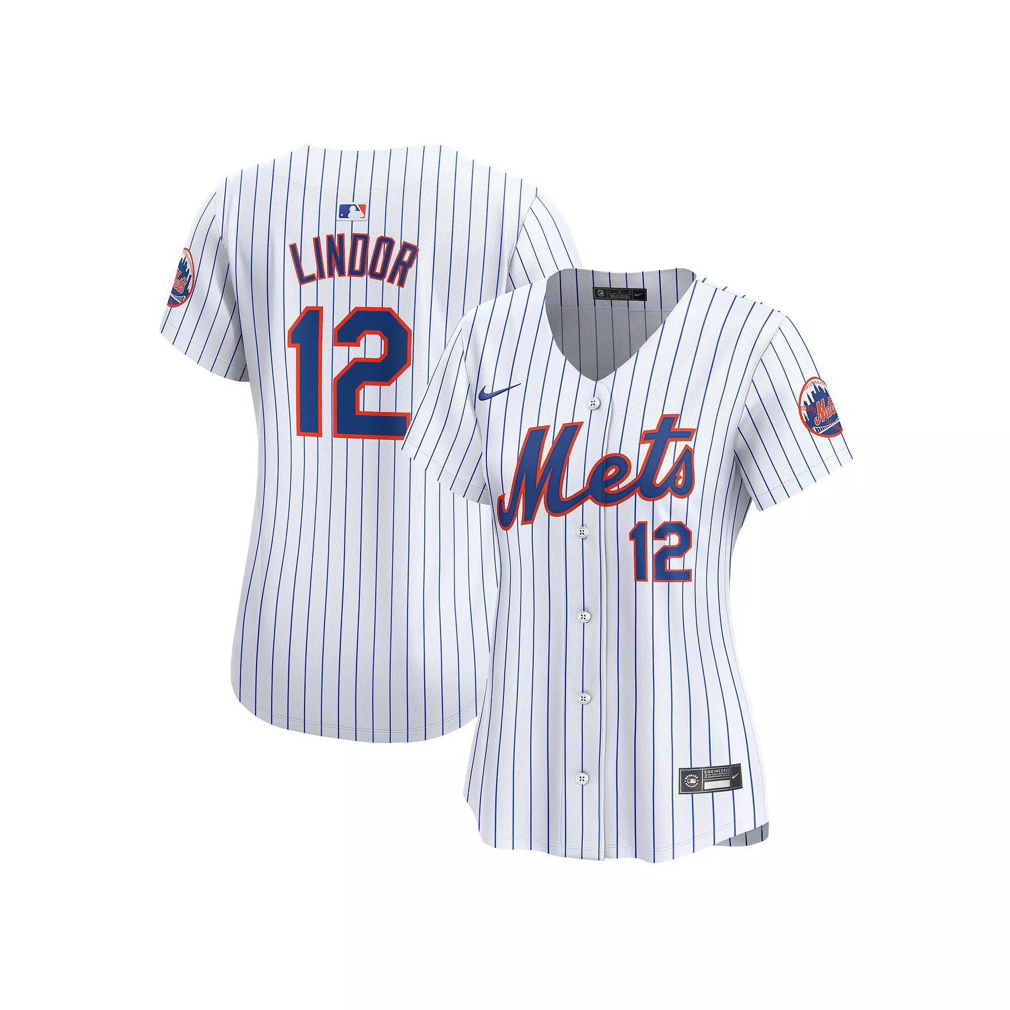 Women's Nike Francisco Lindor White New York Mets Home Limited Player Jersey, Size: Small Product Image