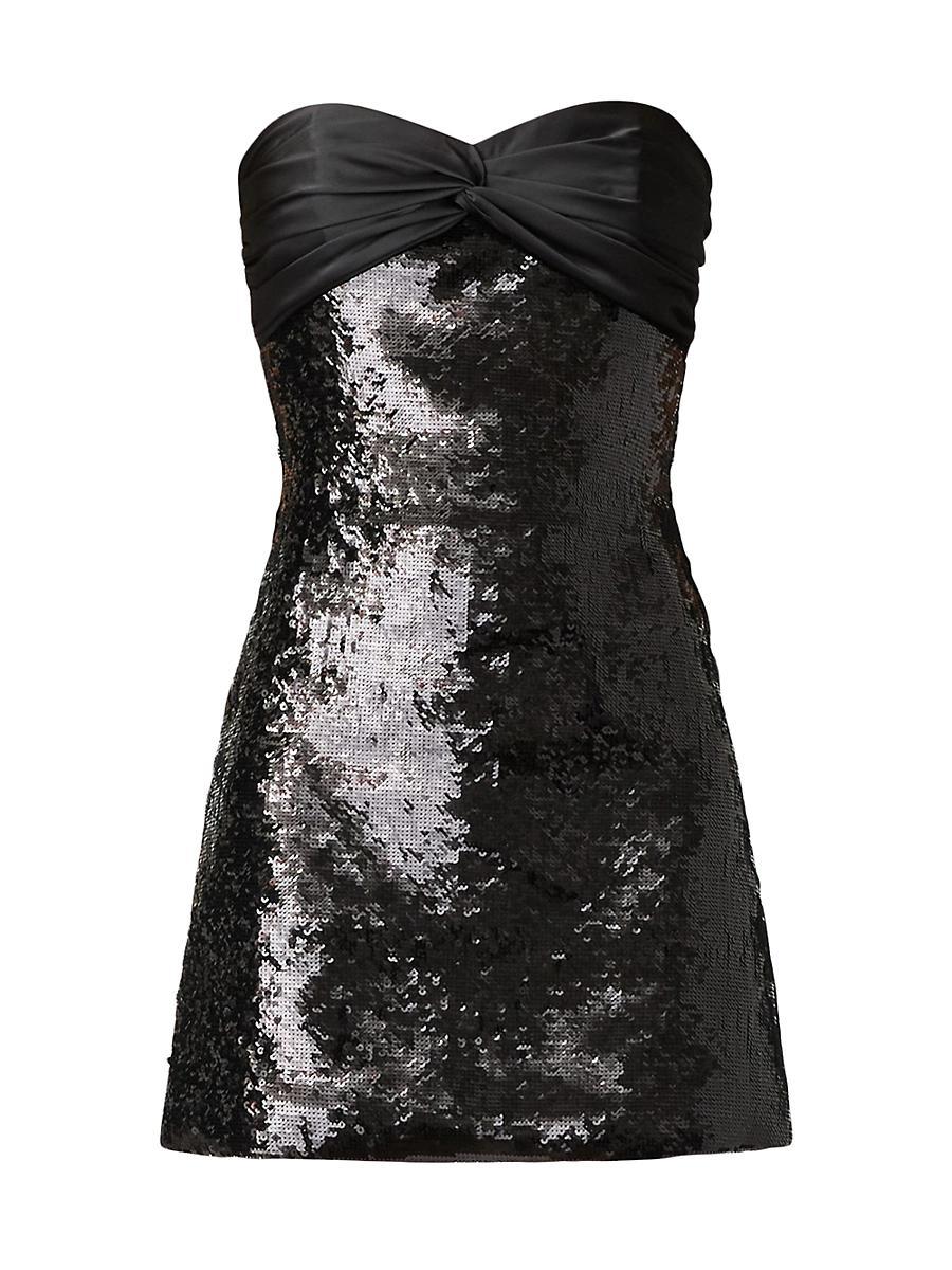 Womens Dolly Sequin Strapless A-Line Minidress Product Image