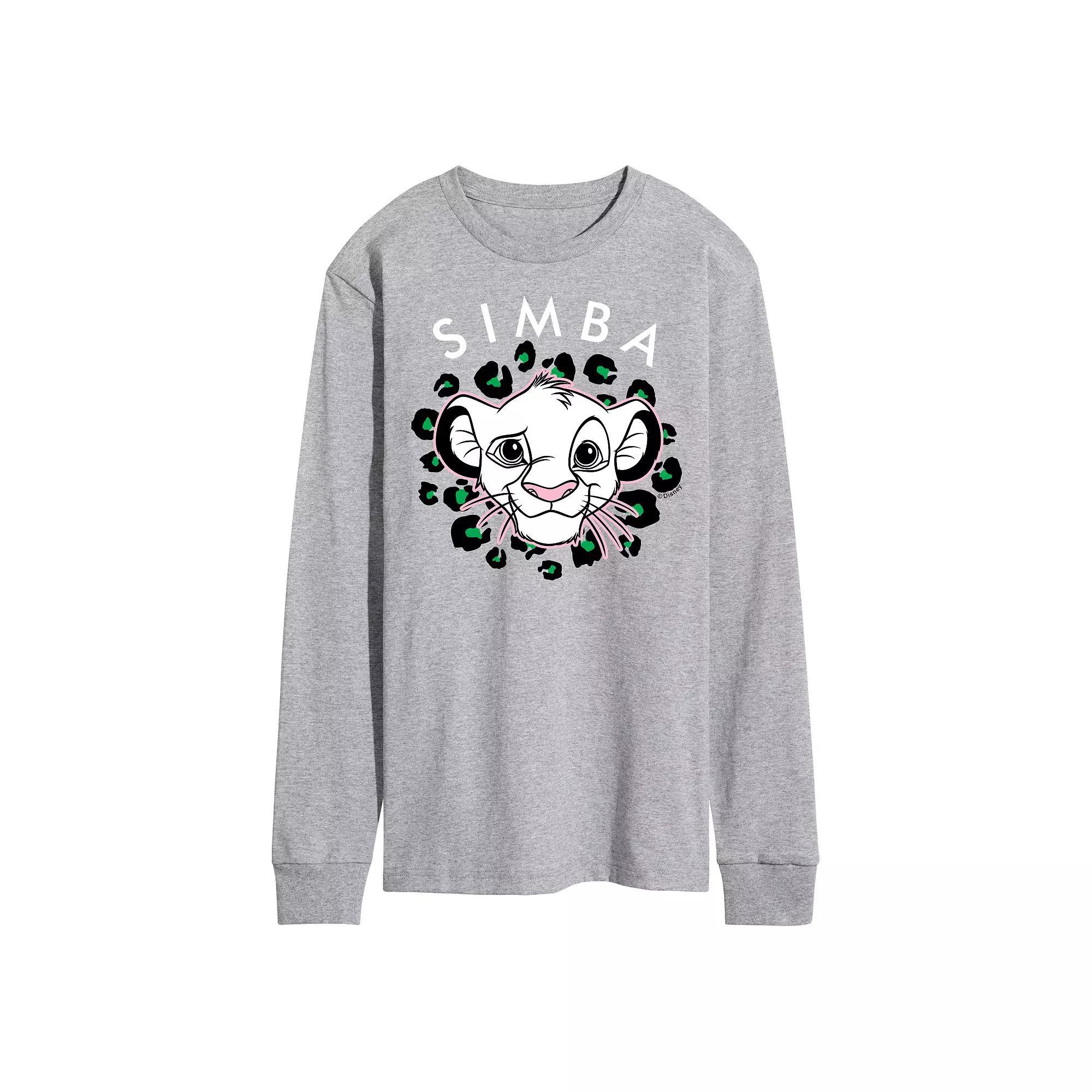 Disney's The Lion King Simba Men's Long Sleeve Graphic Tee,  Product Image