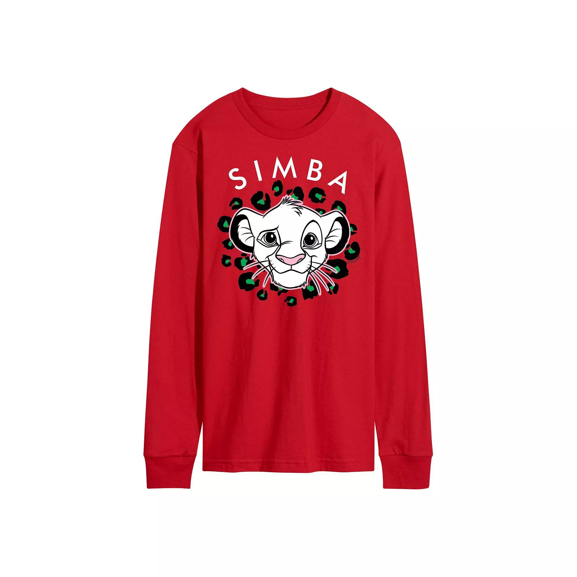 Disney's The Lion King Simba Men's Long Sleeve Graphic Tee,  Product Image