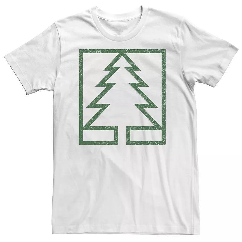 Big & Tall Pine Tree Square Graphic Tee, Men's, Size: 5XL, White Product Image