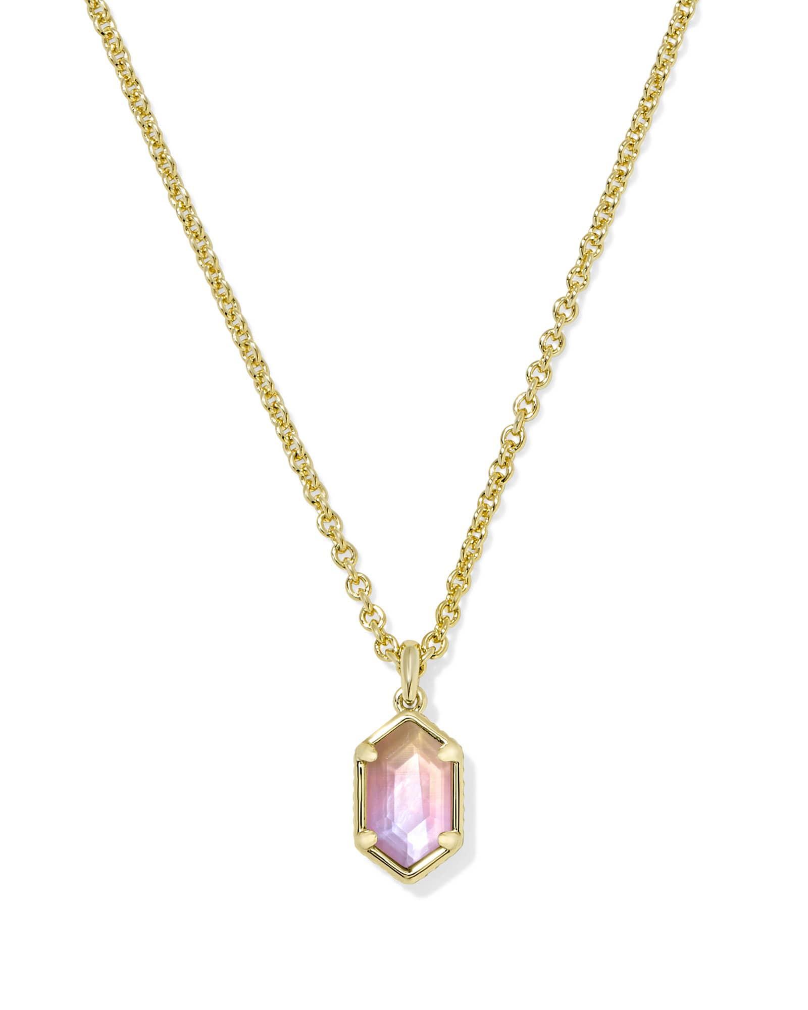 Hallie Gold Short Pendant Necklace Product Image