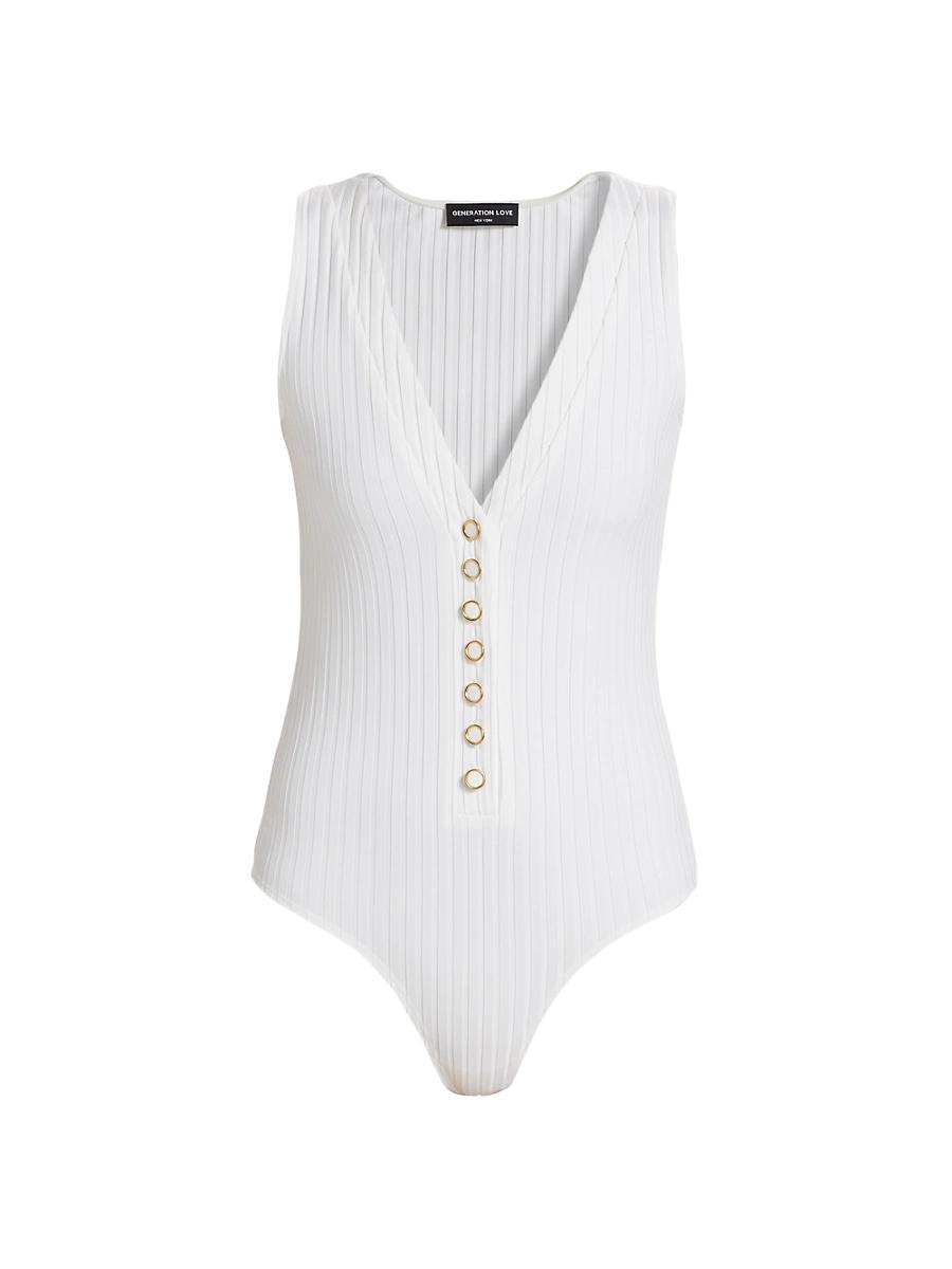 Womens Camille Rib-Knit Bodysuit Product Image