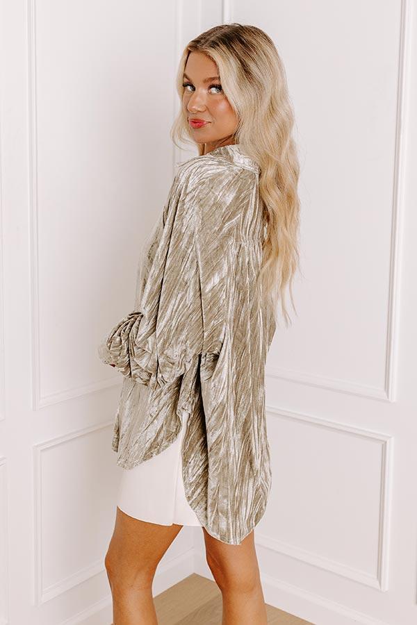 Bordeaux Bliss Velvet Button Up Product Image