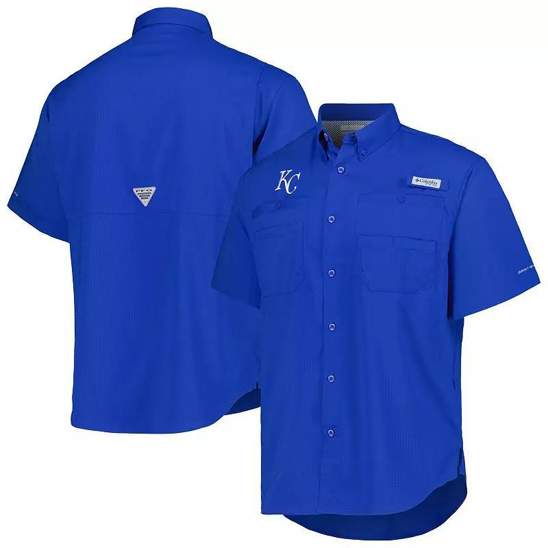 Men's Columbia Royal Kansas City Royals Tamiami Omni-Shade Button-Down Shirt, Size: Medium, Blue Product Image