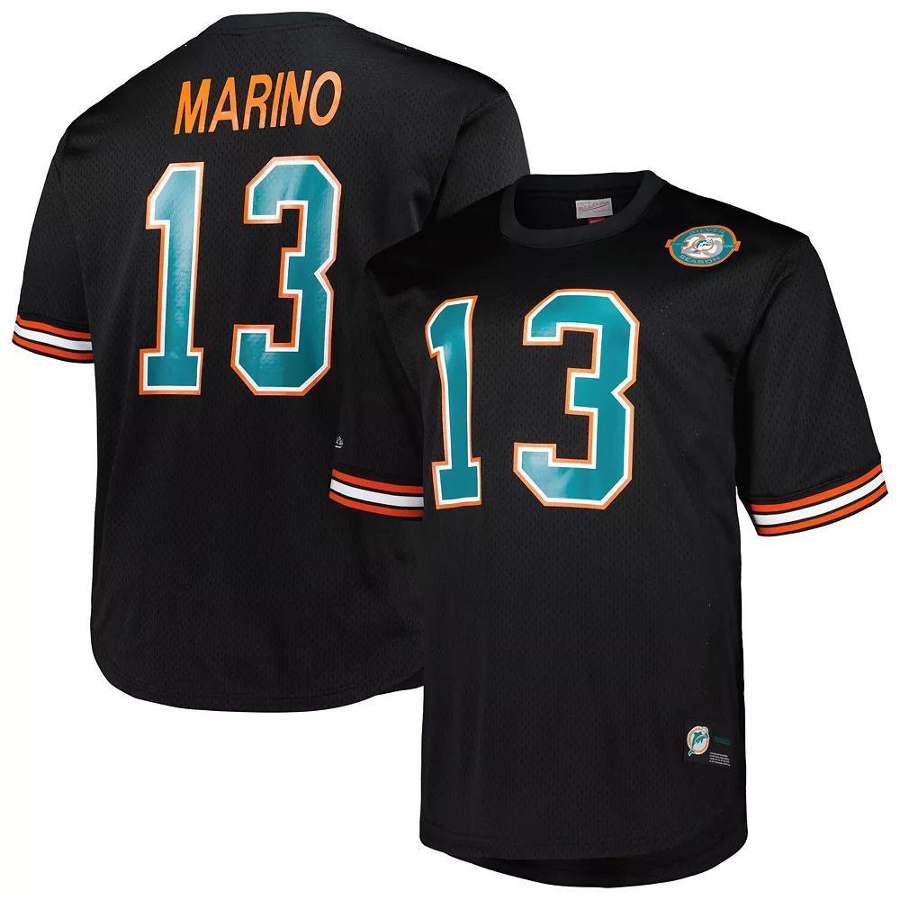 Men's Mitchell & Ness Dan Marino Black Miami Dolphins Big & Tall Mesh Player Name & Number Top, Size: 4XB Product Image