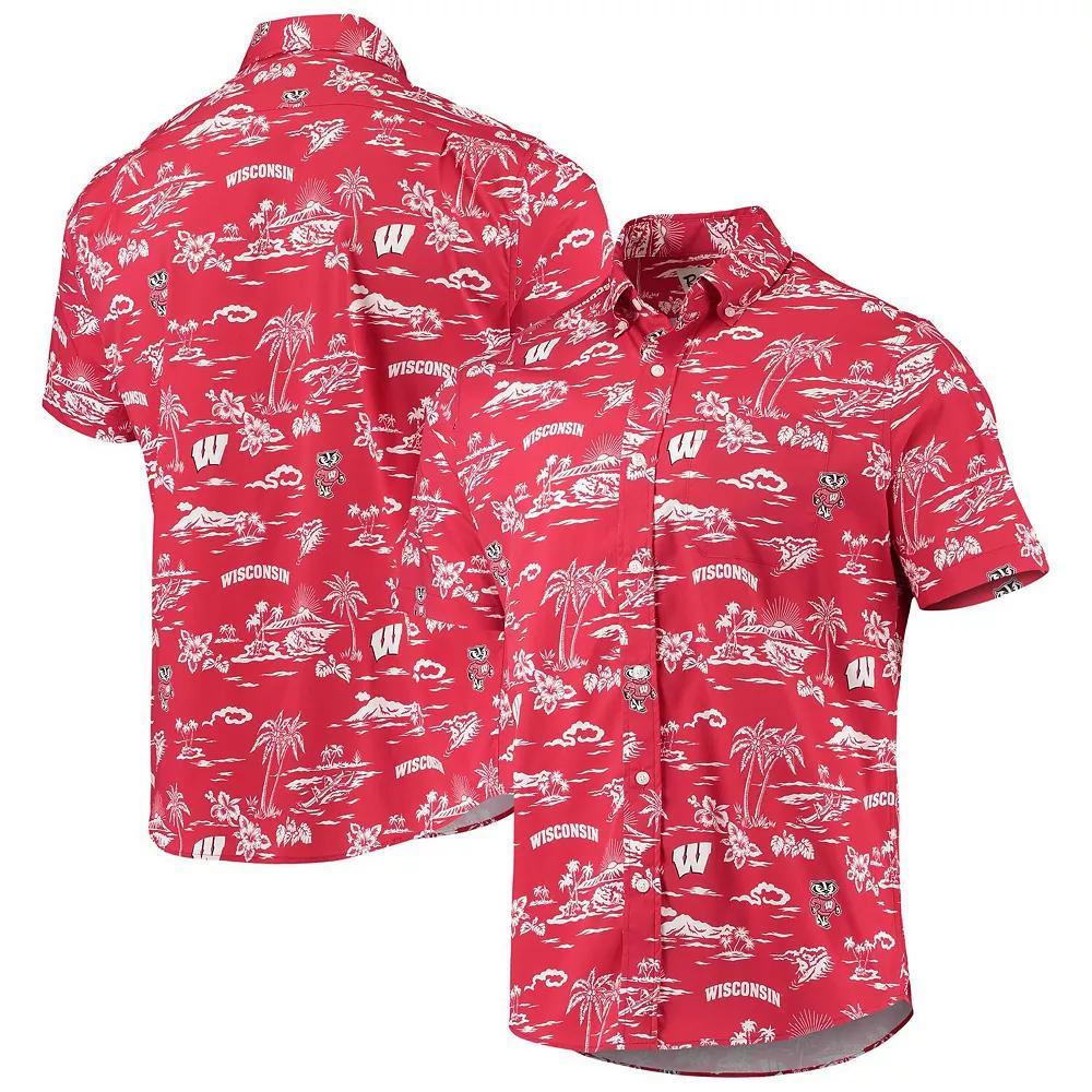 Men's Reyn Spooner Red Wisconsin Badgers Classic Button-Down Shirt, Size: 2XL Product Image