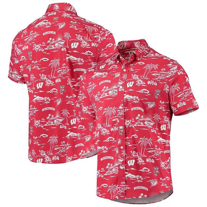 Men's Reyn Spooner Red Wisconsin Badgers Classic Button-Down Shirt, Size: 2XL Product Image