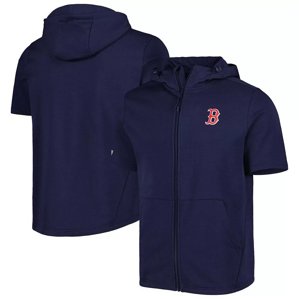 Men's Levelwear Navy Boston Red Sox Recruit Full-Zip Short Sleeve Hoodie, Size: XL, Blue Product Image