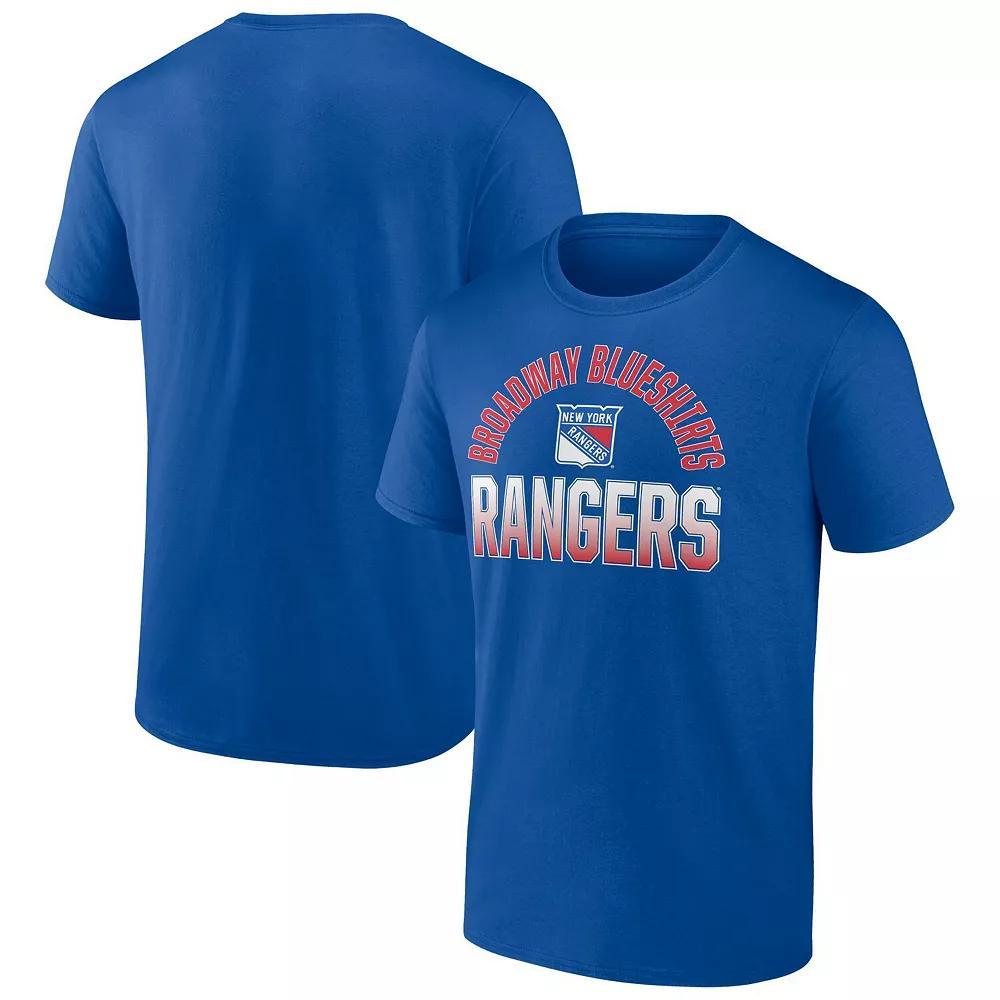 Men's Fanatics Blue New York Rangers Open Net T-Shirt, Size: 5XL, Ran Blue Product Image