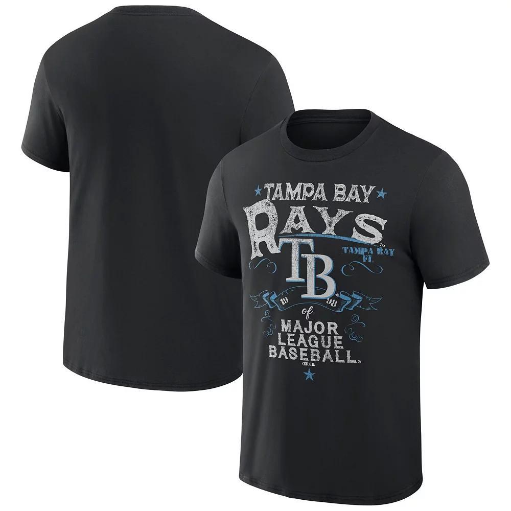 Men's Darius Rucker Collection by Fanatics Black Tampa Bay Rays Beach Splatter T-Shirt,  Product Image