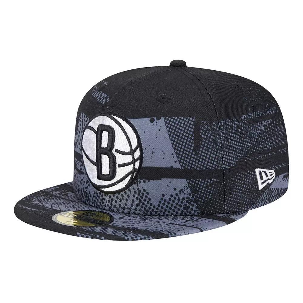 Men's New Era Black Brooklyn Nets Tip-Off 59FIFTY Fitted Hat,  Product Image