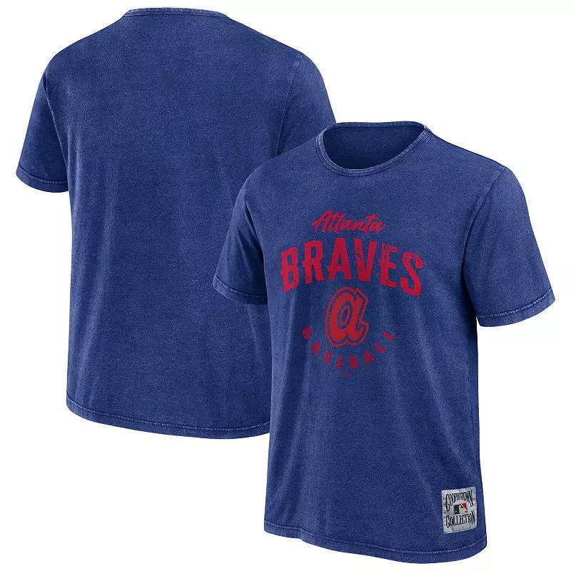 Men's Darius Rucker Collection by Fanatics Black Atlanta Braves Cooperstown Collection Washed T-Shirt, Size: Medium Product Image