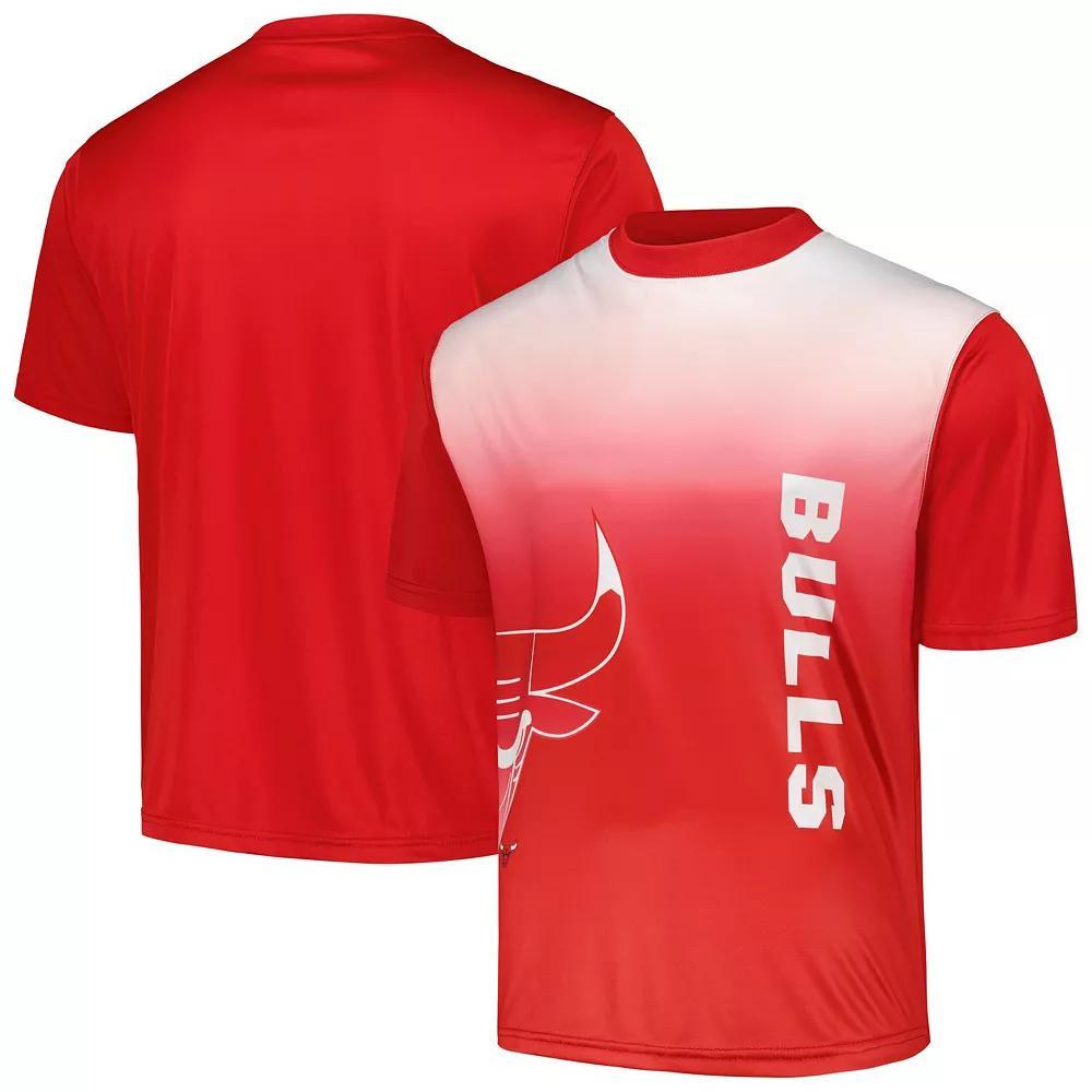 Men's Red Chicago Bulls Sublimated T-Shirt, Size: 2XL Product Image