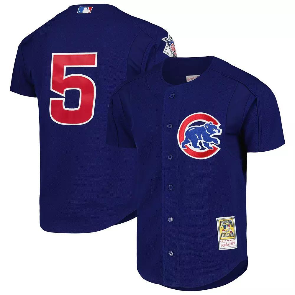 Men's Mitchell & Ness Nomar Garciaparra Royal Chicago Cubs Cooperstown Collection 2005 Batting Practice Jersey,  Product Image