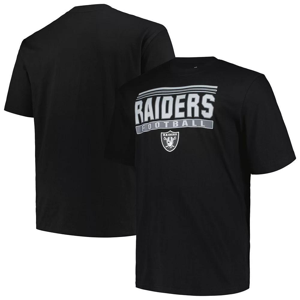 Men's Fanatics Black Las Vegas Raiders Big & Tall Pop T-Shirt, Size: 4XLT, Lvr Black Product Image