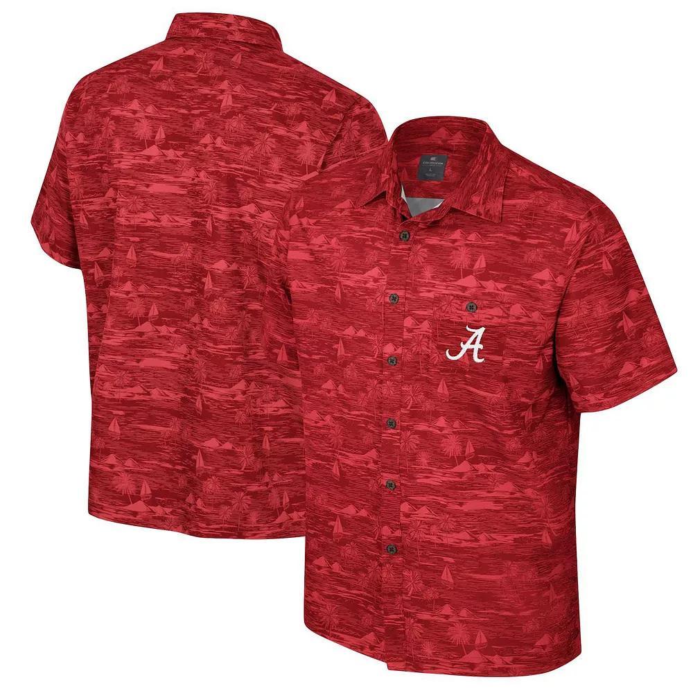 Men's Colosseum Red Louisville Cardinals Ozark Button-Up Shirt,  Product Image
