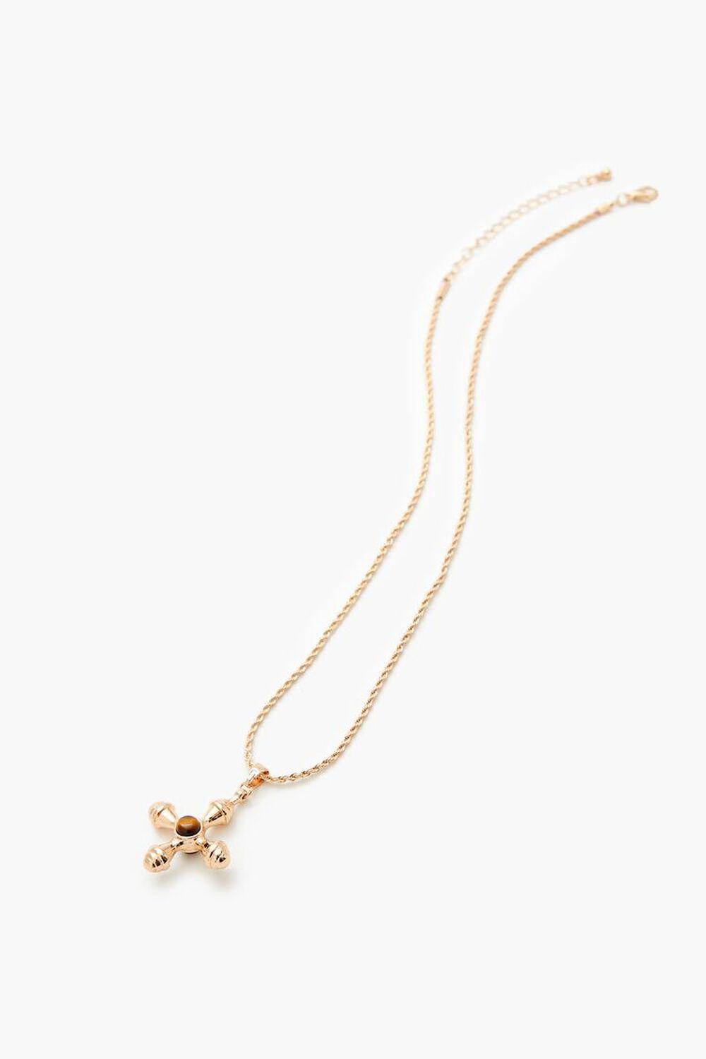 Faux Stone Cross Necklace | Forever 21 Product Image