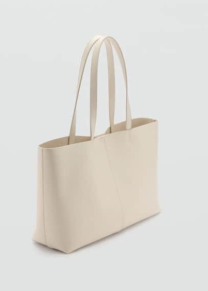 Leather-effect shopper bag - Women | MANGO USA Product Image