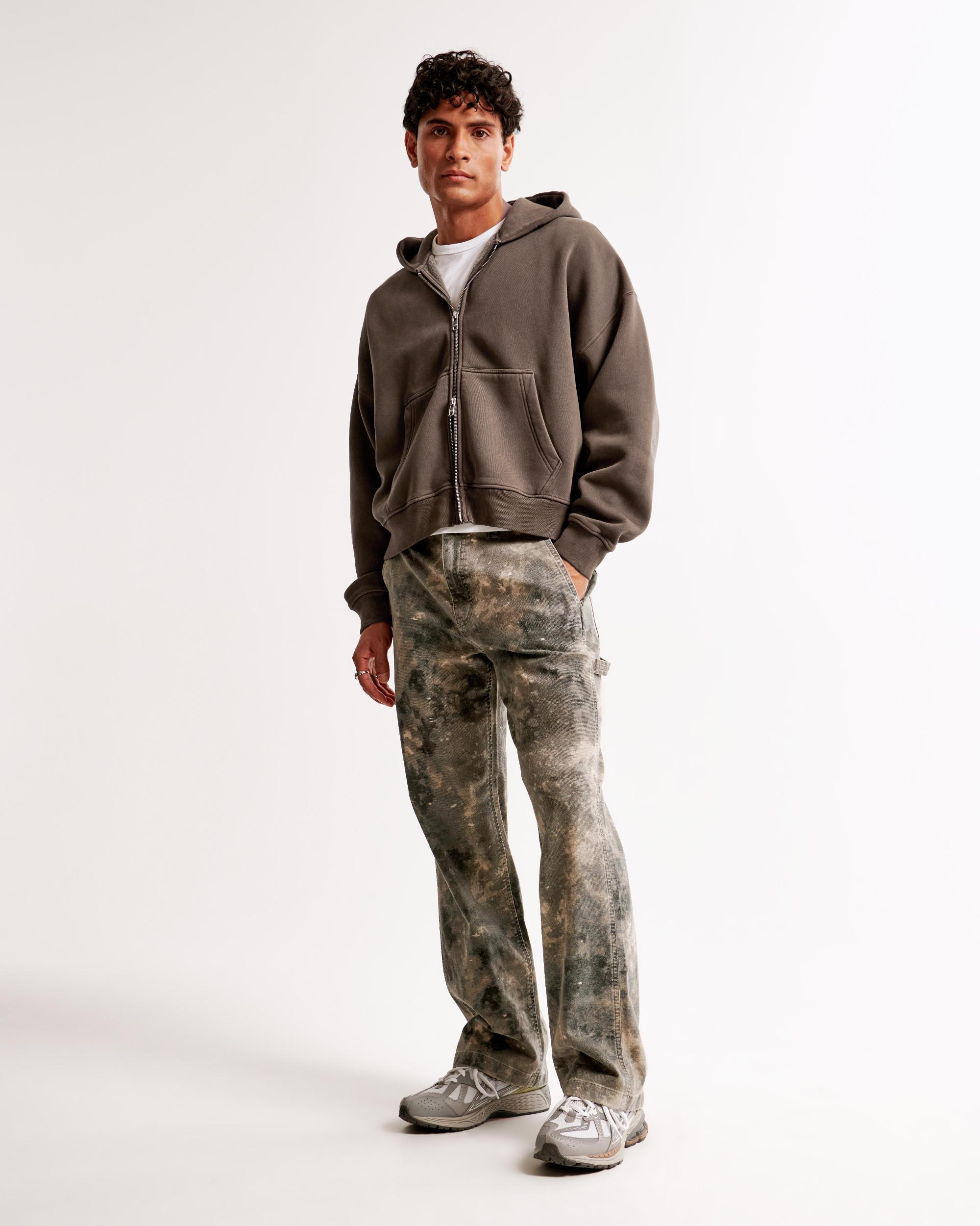 Cropped Essential Full-Zip Hoodie Product Image