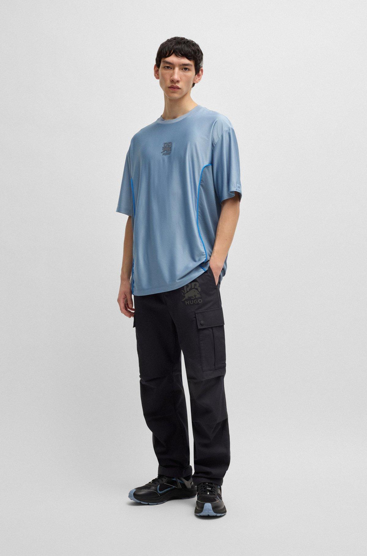 HUGO x RB structured-jersey T-shirt with piping details Product Image