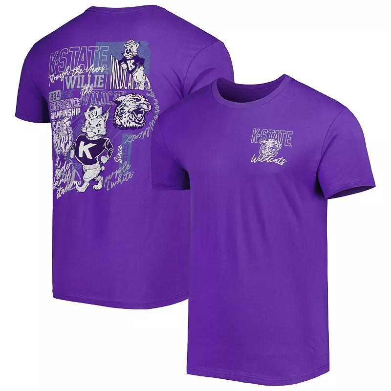 Men's Purple Kansas State Wildcats Vintage Through the Years Two-Hit T-Shirt, Size: Small Product Image