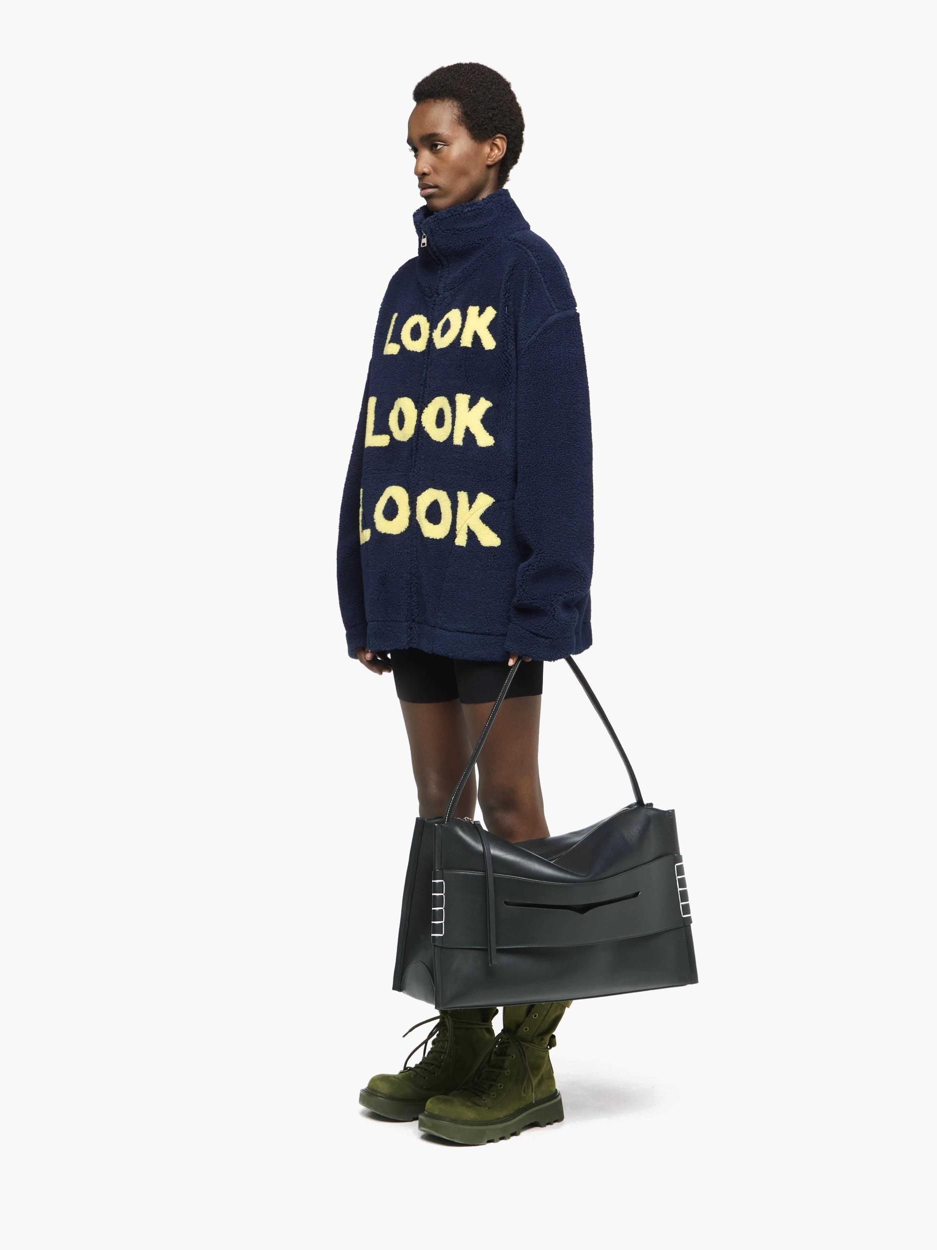 "LOOK LOOK LOOK" ZIP FRONT JACKET Product Image