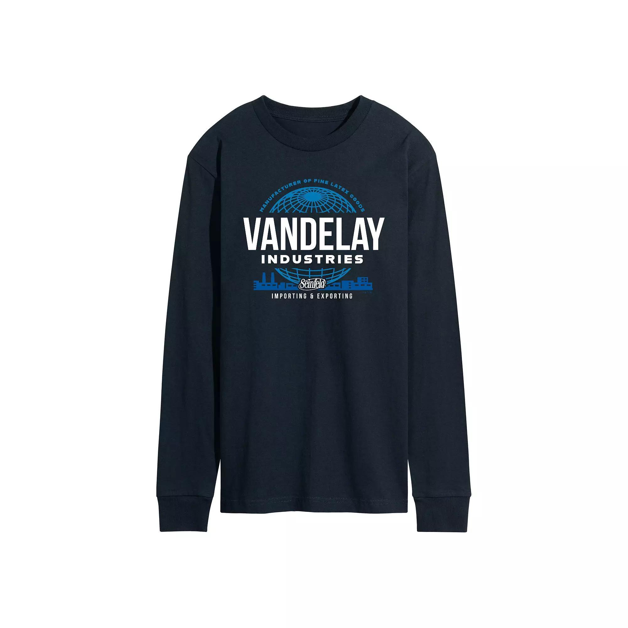 Men's Seinfeld Vandelay Industries Long Sleeve Graphic Tee, Size: Small, Blue Product Image