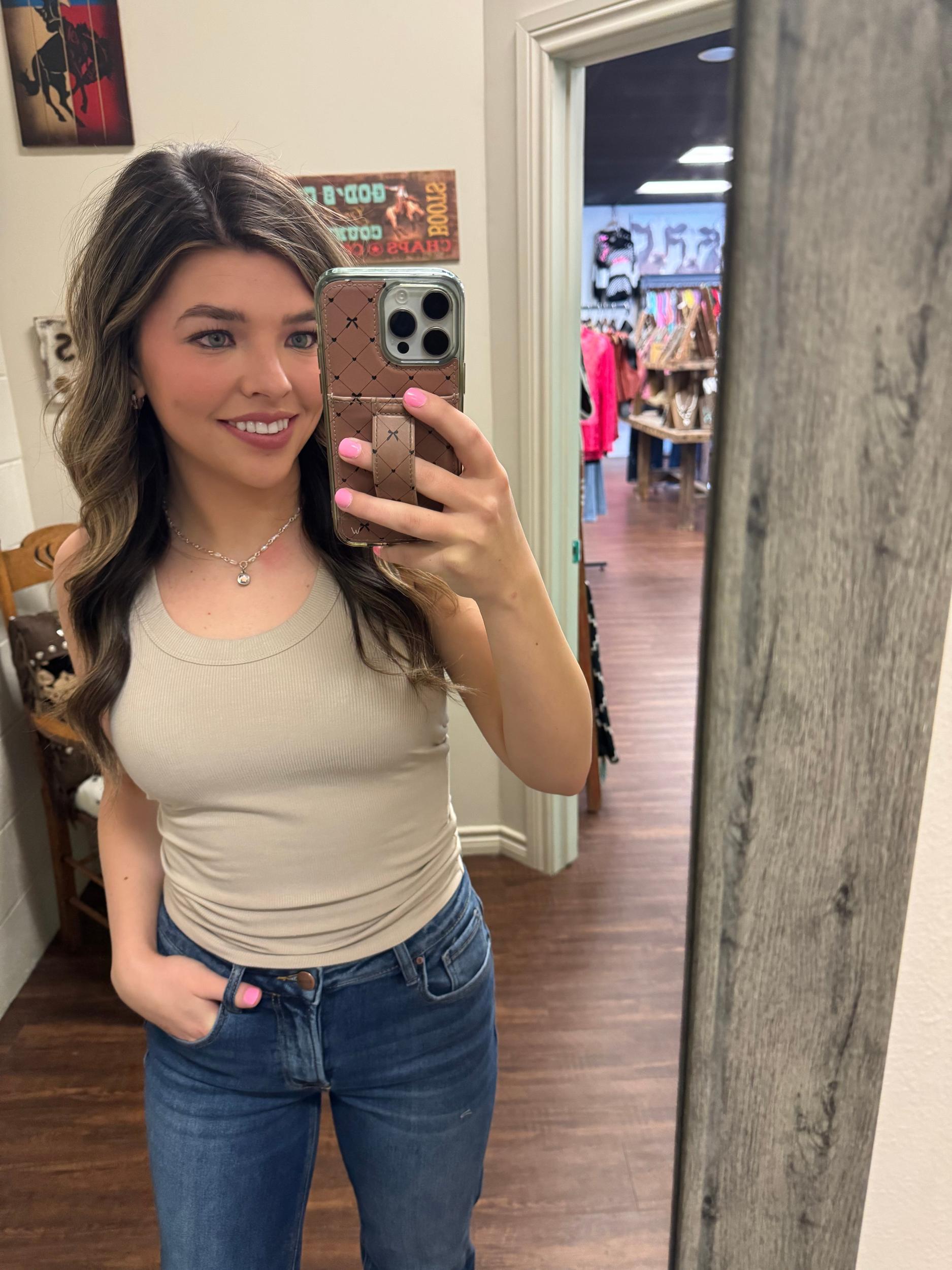 Zenana Ribbed Scoop Neck Tank Top Product Image